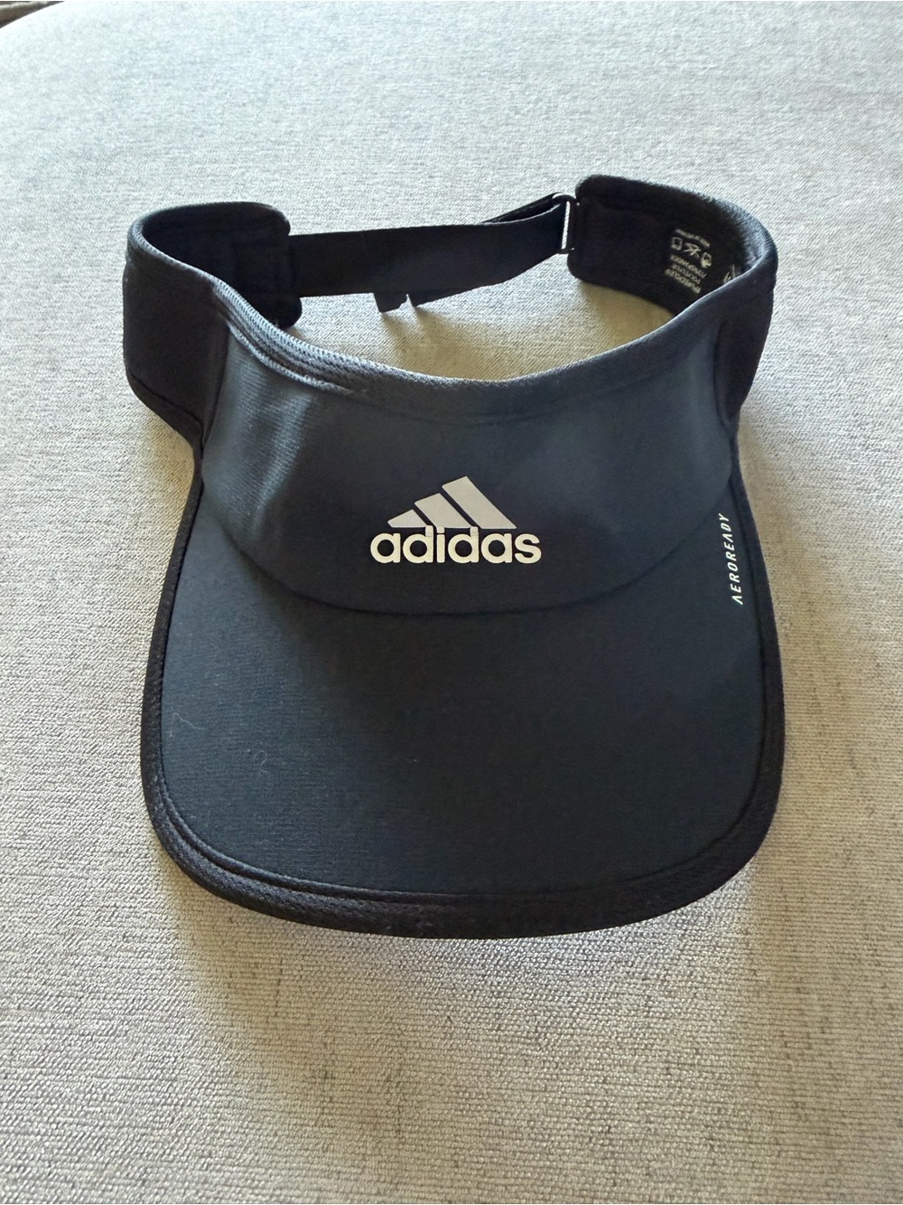 adidas Black AEROREADY Sports Visor with White Logo